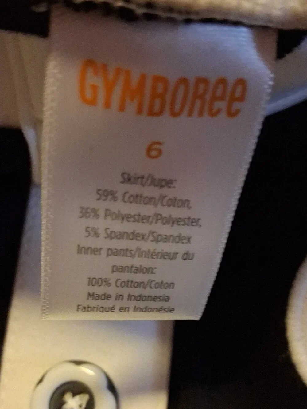 Gymboree Black and White Daisy Appliqué Skirt